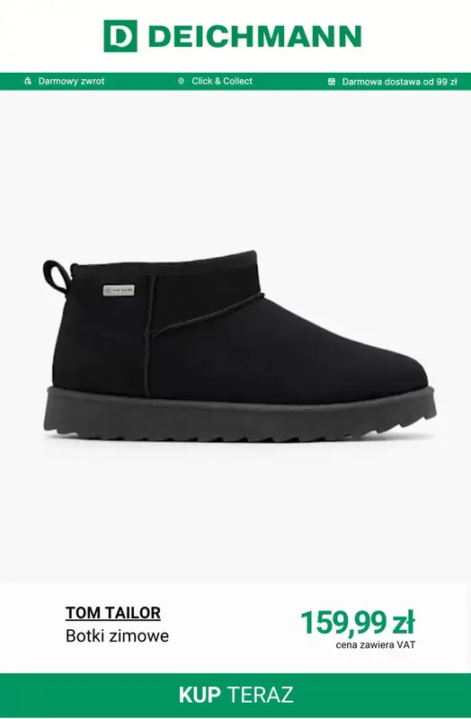 Deichmann - gazetka promocyjna Ocieplane botki zimowe od wtorku 14.10  - strona 10