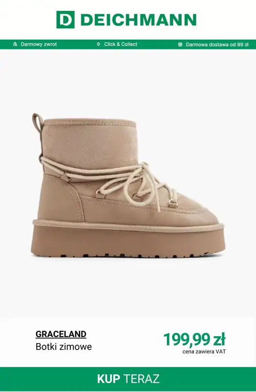 Deichmann - gazetka promocyjna Ocieplane botki zimowe od wtorku 14.10  - strona 13