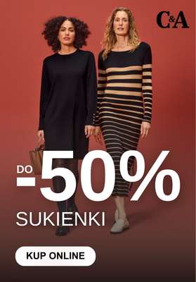 C&A - gazetka promocyjna Do -50% na sukienki od wtorku 14.10 