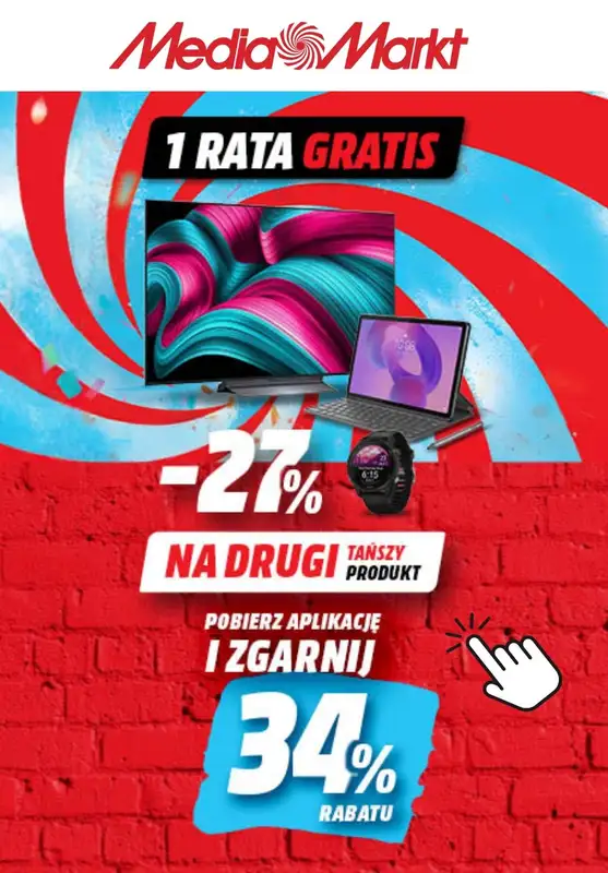 Media Markt - gazetka promocyjna -27% na drugi tańszy produkt  