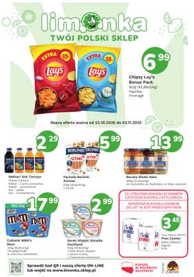 Limonka - gazetka promocyjna Gazetka od czwartku 23.10 do niedzieli 02.11