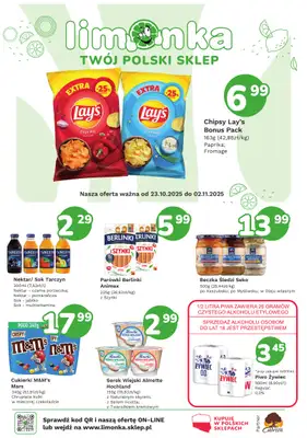 Limonka - gazetka promocyjna Gazetka od czwartku 23.10 do niedzieli 02.11