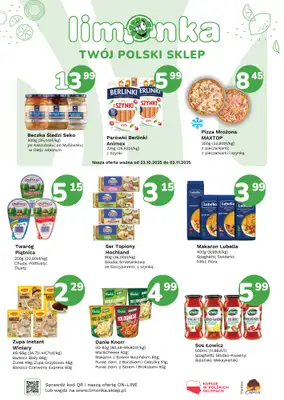 Limonka - gazetka promocyjna Plakaty promocyjne od czwartku 23.10 do niedzieli 02.11