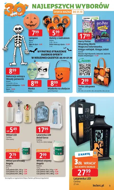Leclerc - gazetka promocyjna Oferta E.Leclerc I 30 lat najlepszych wyborów od wtorku 14.10 do soboty 25.10 - strona 5