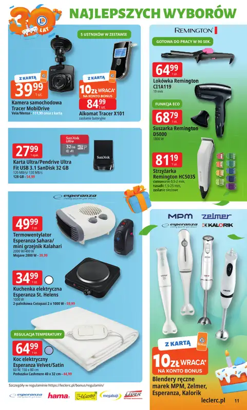 Leclerc - gazetka promocyjna Oferta E.Leclerc I 30 lat najlepszych wyborów od wtorku 14.10 do soboty 25.10 - strona 11