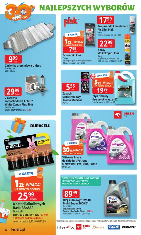 Leclerc - gazetka promocyjna Oferta E.Leclerc I 30 lat najlepszych wyborów od wtorku 14.10 do soboty 25.10 - strona 10