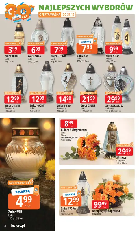 Leclerc - gazetka promocyjna Oferta E.Leclerc I 30 lat najlepszych wyborów od wtorku 14.10 do soboty 25.10 - strona 2
