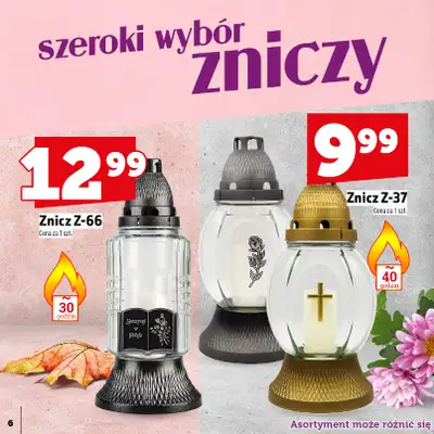 TOPAZ - gazetka promocyjna Katalog Znicze i wkłady od wtorku 14.10 do piątku 31.10 - strona 6 TOPAZ - gazetka promocyjna Katalog Znicze i wkłady od wtorku 14.10 do piątku 31.10 - strona 6
