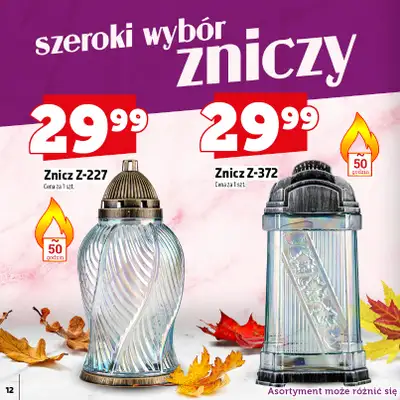 TOPAZ - gazetka promocyjna Katalog Znicze i wkłady od wtorku 14.10 do piątku 31.10 - strona 12 TOPAZ - gazetka promocyjna Katalog Znicze i wkłady od wtorku 14.10 do piątku 31.10 - strona 12