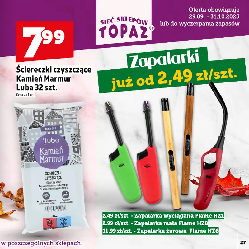 TOPAZ - gazetka promocyjna Katalog Znicze i wkłady od wtorku 14.10 do piątku 31.10 - strona 27