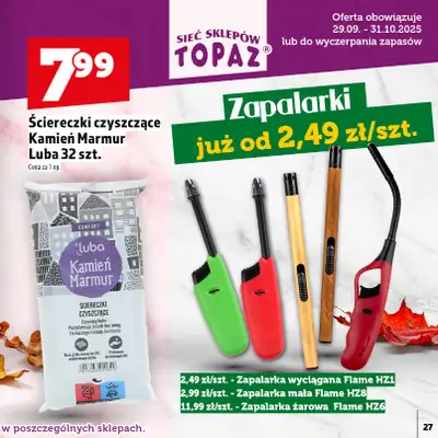 TOPAZ - gazetka promocyjna Katalog Znicze i wkłady od wtorku 14.10 do piątku 31.10 - strona 27 TOPAZ - gazetka promocyjna Katalog Znicze i wkłady od wtorku 14.10 do piątku 31.10 - strona 27