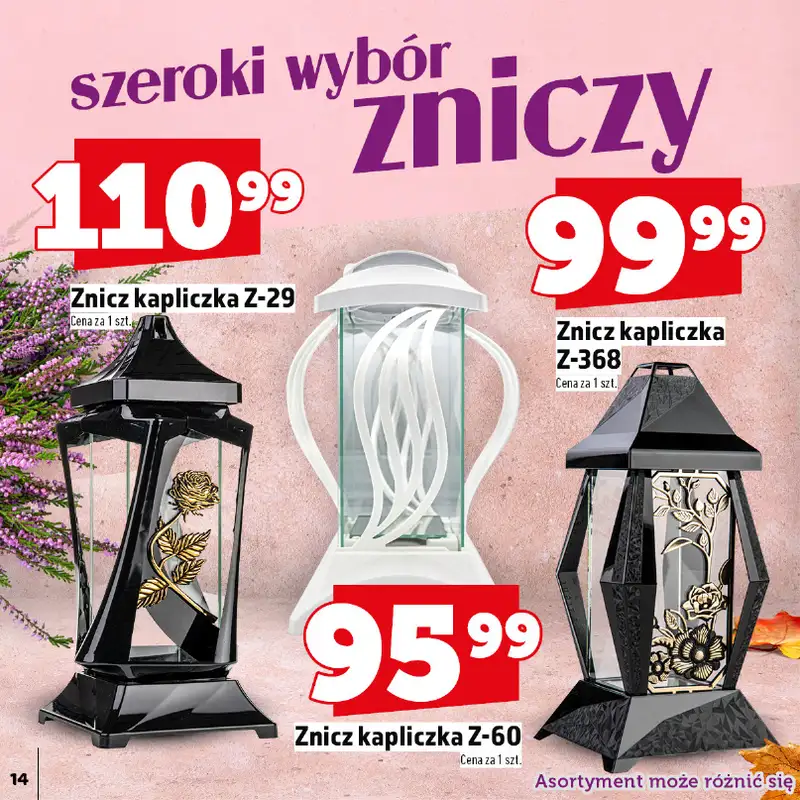 TOPAZ - gazetka promocyjna Katalog Znicze i wkłady od wtorku 14.10 do piątku 31.10 - strona 14