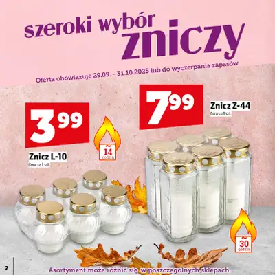 TOPAZ - gazetka promocyjna Katalog Znicze i wkłady od wtorku 14.10 do piątku 31.10 - strona 2 TOPAZ - gazetka promocyjna Katalog Znicze i wkłady od wtorku 14.10 do piątku 31.10 - strona 2