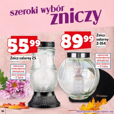 TOPAZ - gazetka promocyjna Katalog Znicze i wkłady od wtorku 14.10 do piątku 31.10 - strona 10 TOPAZ - gazetka promocyjna Katalog Znicze i wkłady od wtorku 14.10 do piątku 31.10 - strona 10