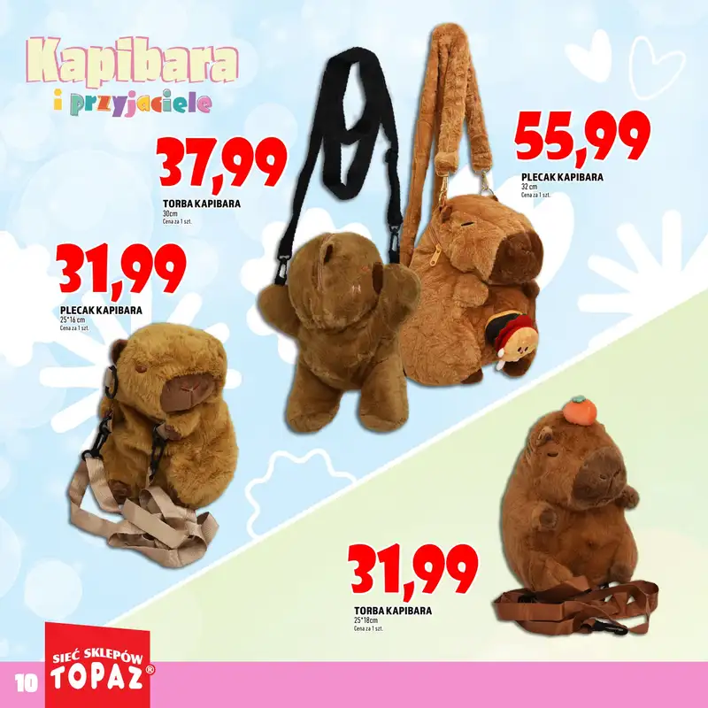 TOPAZ - gazetka promocyjna Katalog Kapibara i przyjaciele od wtorku 14.10 do piątku 31.10 - strona 10