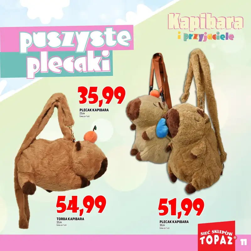 TOPAZ - gazetka promocyjna Katalog Kapibara i przyjaciele od wtorku 14.10 do piątku 31.10 - strona 11