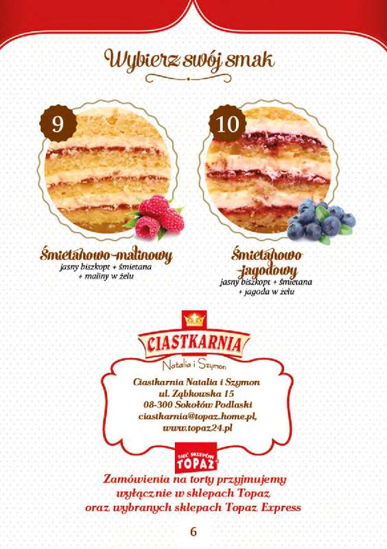 TOPAZ - gazetka promocyjna Katalog Torty: Ciastkarnia Natalia i Szymon od piątku 17.10 do środy 31.12 - strona 4