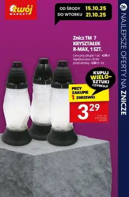 #ZNICZE - gazetka promocyjna Najlepsze oferty na ZNICZE, WKŁADY i KWIATY od soboty 11.10 do piątku 17.10 - strona 23