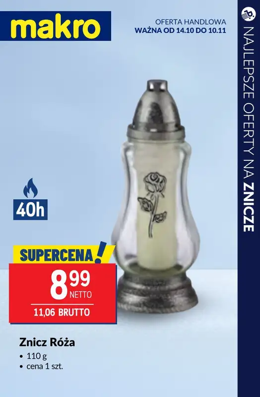 #ZNICZE - gazetka promocyjna Najlepsze oferty na ZNICZE, WKŁADY i KWIATY od soboty 11.10 do piątku 17.10 - strona 21