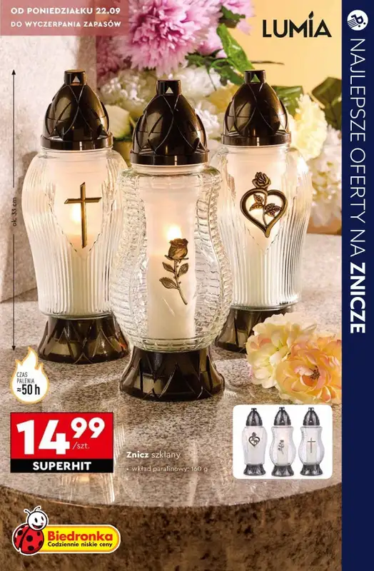 #ZNICZE - gazetka promocyjna Najlepsze oferty na ZNICZE, WKŁADY i KWIATY od soboty 11.10 do piątku 17.10 - strona 8