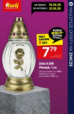 #ZNICZE - gazetka promocyjna Najlepsze oferty na ZNICZE, WKŁADY i KWIATY od soboty 11.10 do piątku 17.10 - strona 18