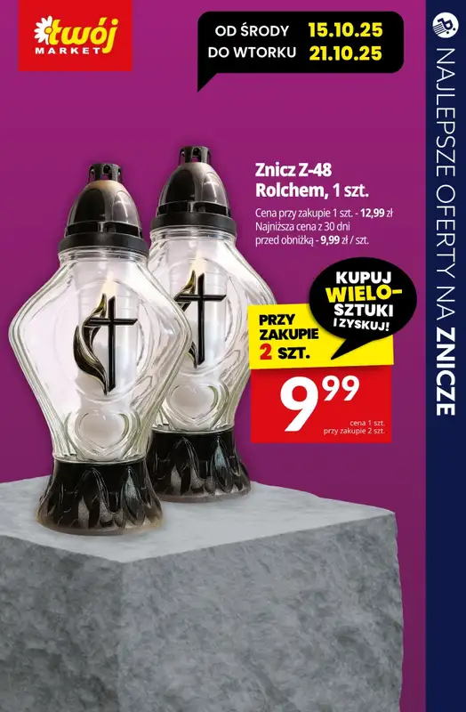 #ZNICZE - gazetka promocyjna Najlepsze oferty na ZNICZE, WKŁADY i KWIATY od soboty 11.10 do piątku 17.10 - strona 6
