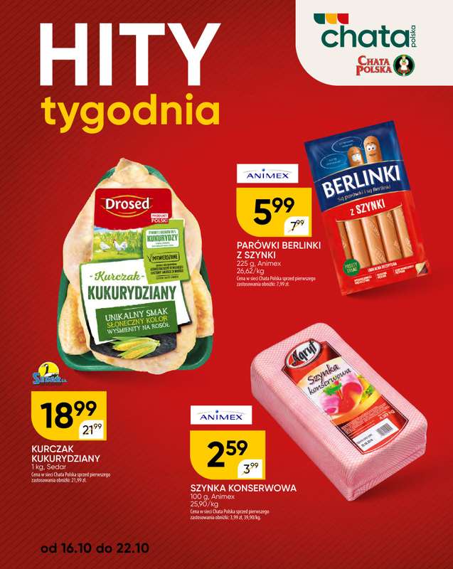 Chata Polska - gazetka promocyjna Hity tygodnia od czwartku 16.10 do środy 22.10 - strona 2