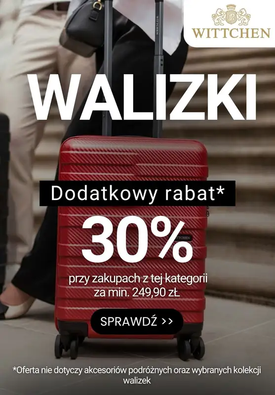 BEST SALE - gazetka promocyjna Wittchen | Dodatkowe -30% na walizki  