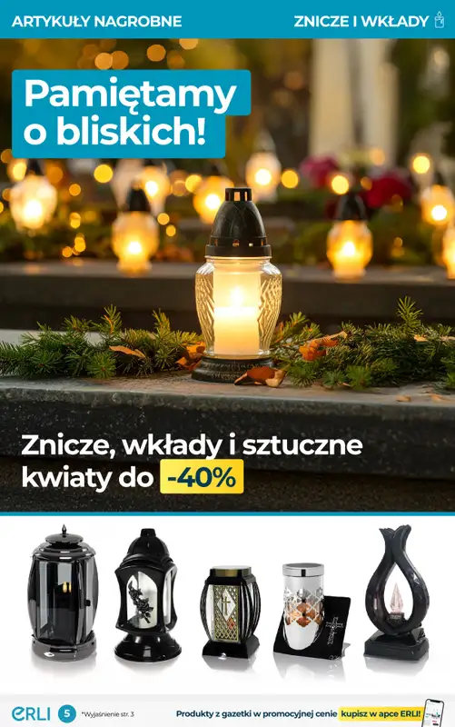 Erli - gazetka promocyjna Sezonowe promocje – znicze, Halloween i narzędzia! od środy 15.10 do niedzieli 26.10 - strona 5