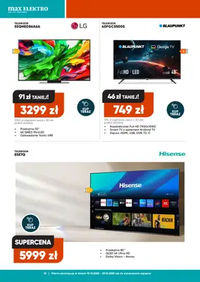 Max Elektro - gazetka promocyjna Gazetka od środy 15.10 do środy 29.10 - strona 10
