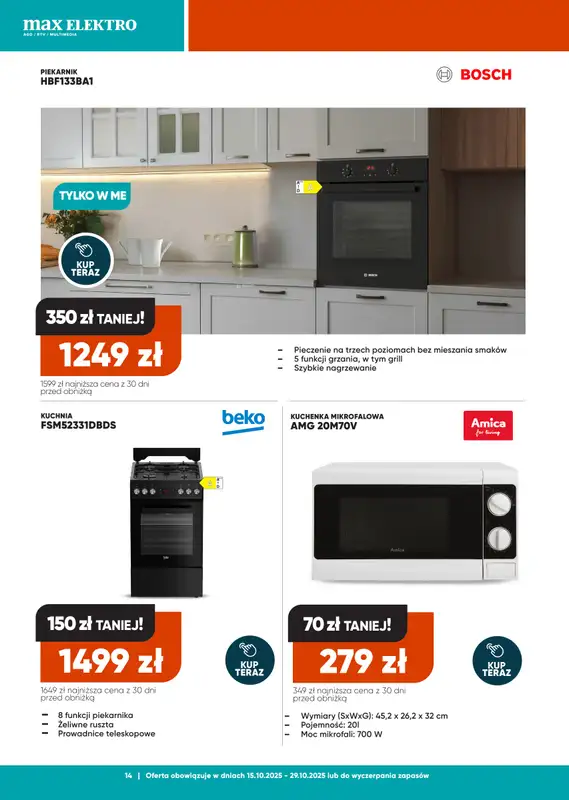 Max Elektro - gazetka promocyjna Gazetka od środy 15.10 do środy 29.10 - strona 14