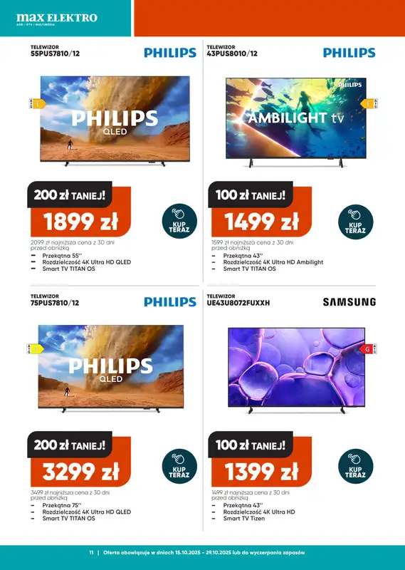Max Elektro - gazetka promocyjna Gazetka od środy 15.10 do środy 29.10 - strona 11