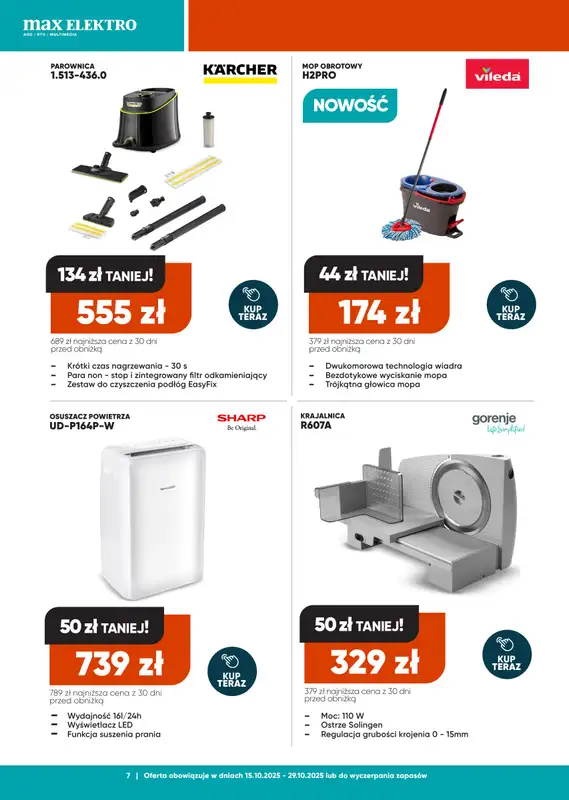 Max Elektro - gazetka promocyjna Gazetka od środy 15.10 do środy 29.10 - strona 7