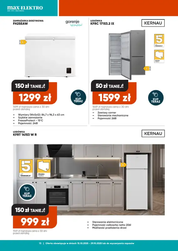 Max Elektro - gazetka promocyjna Gazetka od środy 15.10 do środy 29.10 - strona 13