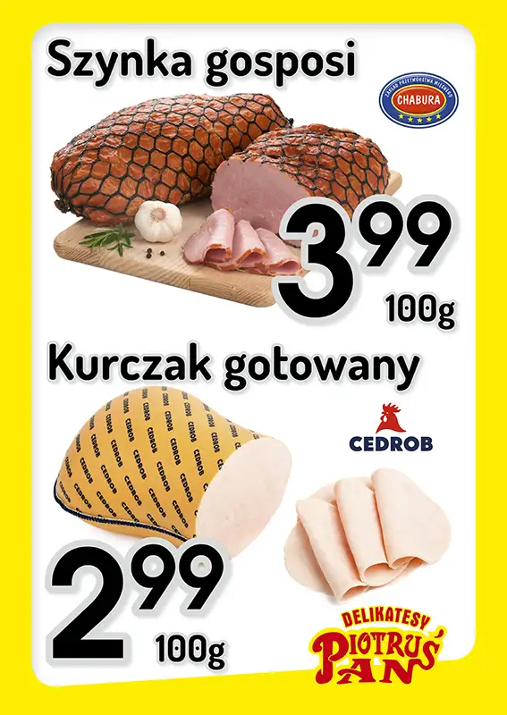 Delikatesy Piotruś Pan - gazetka promocyjna Plakaty promocyjne od środy 15.10 do środy 22.10