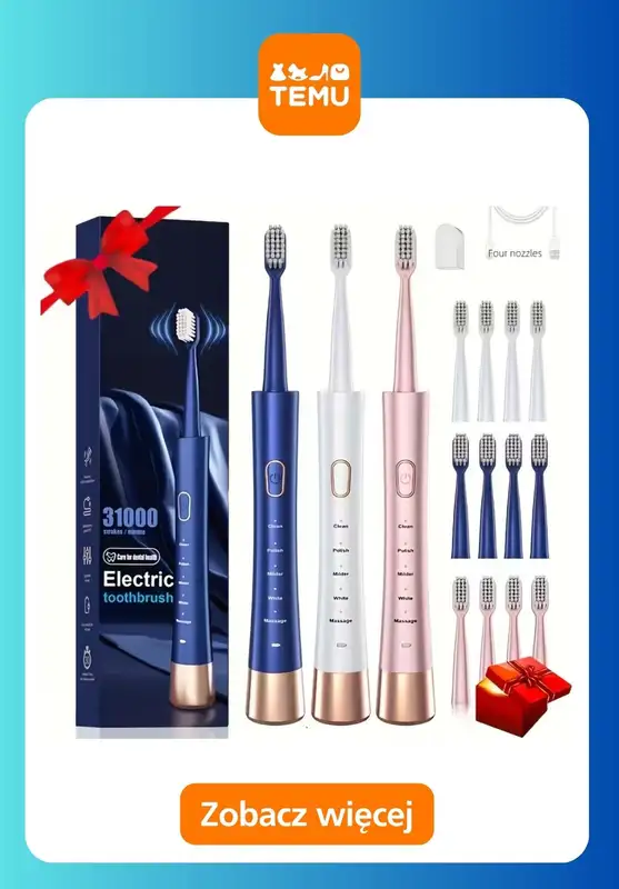 Temu - gazetka promocyjna Szczoteczki elektryczne w super cenach! od środy 15.10  - strona 6