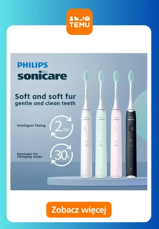 Temu - gazetka promocyjna Szczoteczki elektryczne w super cenach! od środy 15.10  - strona 8