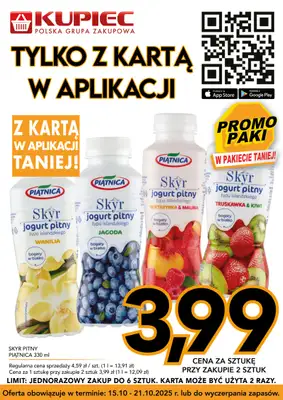 Kupiec - gazetka promocyjna Promopaki od środy 15.10 do wtorku 21.10