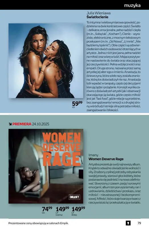 Empik - gazetka promocyjna Tom kultury: muzyka od środy 15.10 do wtorku 28.10 - strona 4