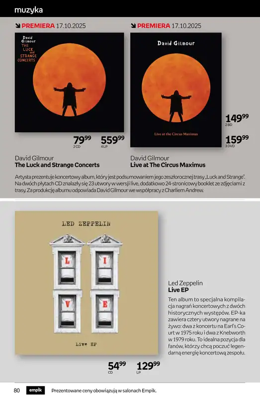 Empik - gazetka promocyjna Tom kultury: muzyka od środy 15.10 do wtorku 28.10 - strona 5