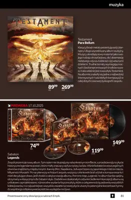 Empik - gazetka promocyjna Tom kultury: muzyka od środy 15.10 do wtorku 28.10 - strona 6