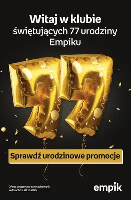 Empik - gazetka promocyjna Urodzinowe promocje w Empik! od środy 15.10 do wtorku 28.10