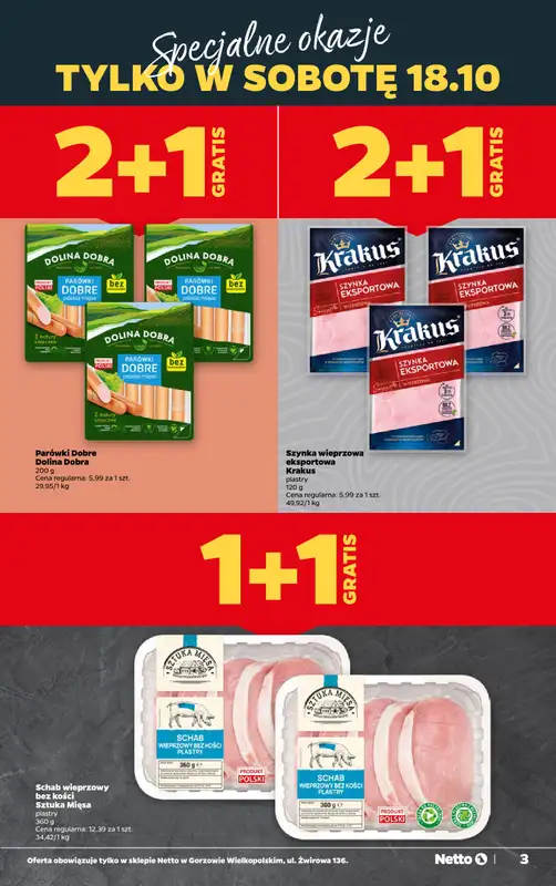 Netto - gazetka promocyjna Gorzów Wielkopolski - Wielkie otwarcie już w czwartek 16.10   - strona 3