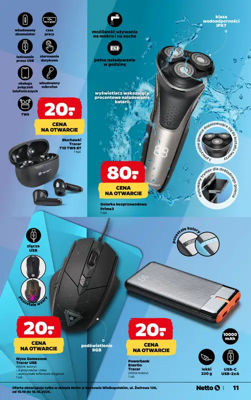 Netto - gazetka promocyjna Gorzów Wielkopolski - Wielkie otwarcie już w czwartek 16.10 od czwartku 16.10 do soboty 18.10 - strona 11