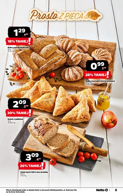 Netto - gazetka promocyjna Gorzów Wielkopolski - Wielkie otwarcie już w czwartek 16.10 od czwartku 16.10 do soboty 18.10 - strona 5