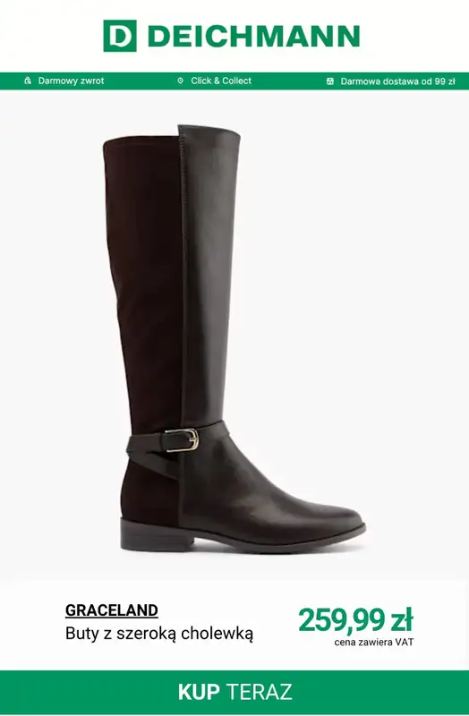 Deichmann - gazetka promocyjna Kozaki damskie od środy 15.10  - strona 11