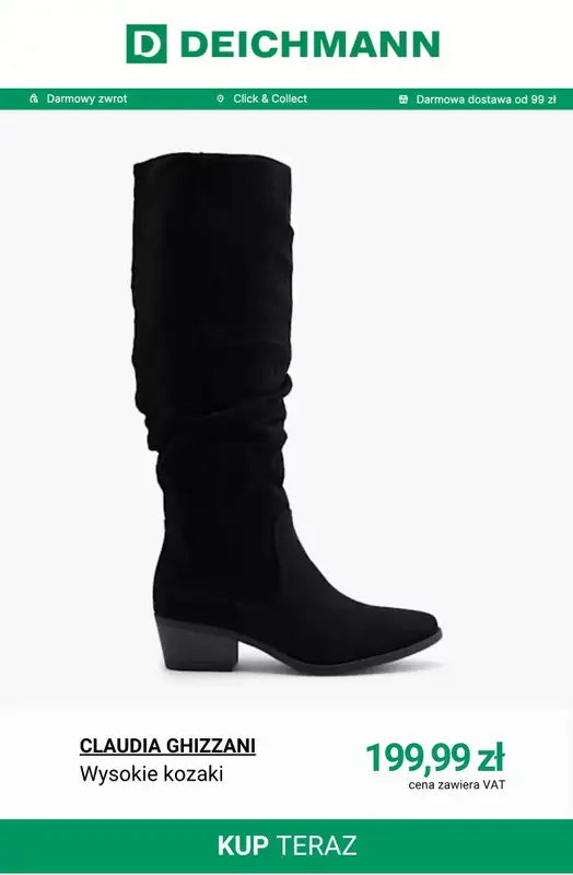 Deichmann - gazetka promocyjna Kozaki damskie od środy 15.10  - strona 5