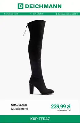 Deichmann - gazetka promocyjna Kozaki damskie od środy 15.10  - strona 10