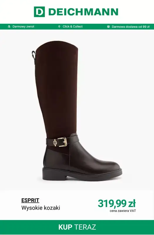 Deichmann - gazetka promocyjna Kozaki damskie od środy 15.10  - strona 6