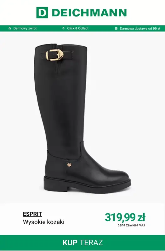 Deichmann - gazetka promocyjna Kozaki damskie od środy 15.10  - strona 8